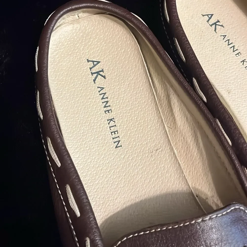 Anne Klein Leather Moccasin Casual Flats